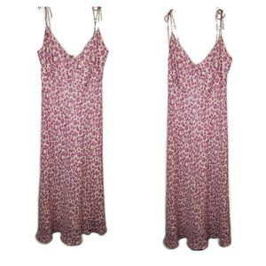 J. Crew Silk Lavender Floral Midi Slip Dress Size 0